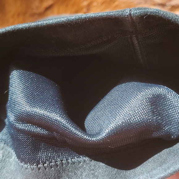 Cole Haan Boots Knee Length Pointed Toe Black Suede - Picture 10 of 10